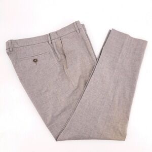 J. Crew Bowery Slim Fit Dress Pants Mens 34x32 Light Grey Textured Trousers